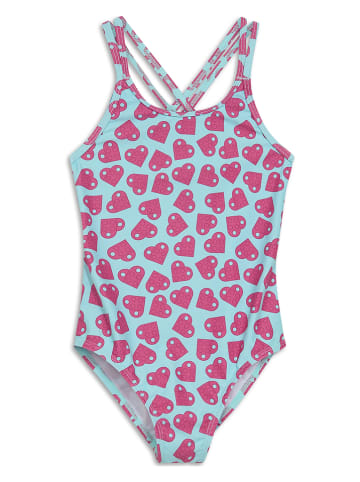 Badeanzug in Mint/ Pink