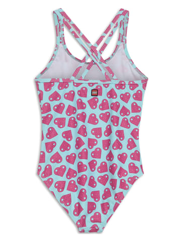 Badeanzug in Mint/ Pink