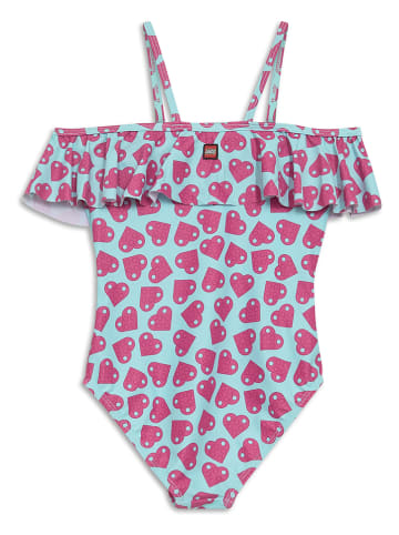 Badeanzug in Mint/ Pink