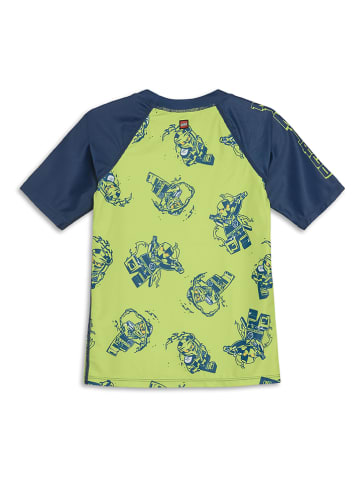 Badeshirt in Hellgrün/ Dunkelblau