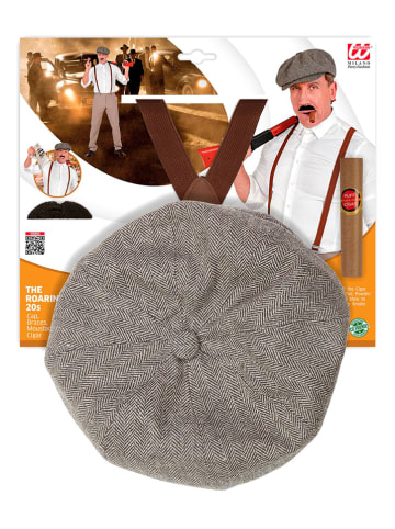 4-delige accessoiresset "De wilde jaren 20" grijs/lichtbruin
