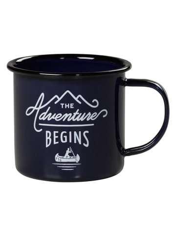 Beker "Adventure Begins" donkerblauw - 325 ml