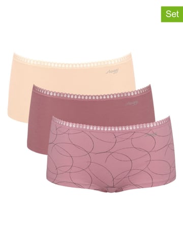 3er-Set: Pantys "Go Crush" in Rosa/ Beige