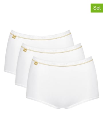 3er-Set: Taillenpantys "Basic Gold" in Weiß