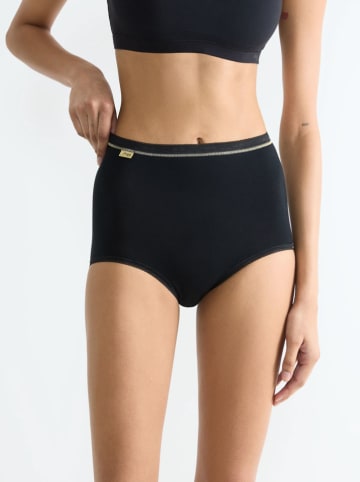 Pełne figi high waist (3 pary) "Basic Gold" w kolorze czarnym
