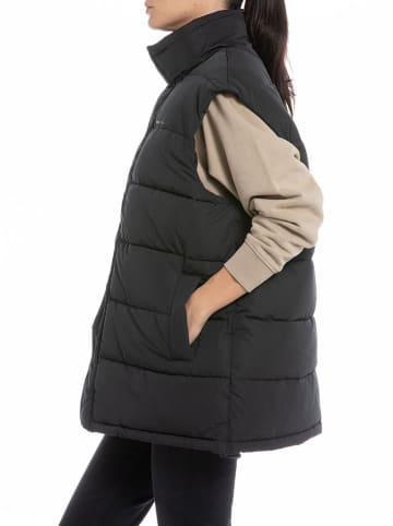 Doorgestikte bodywarmer zwart