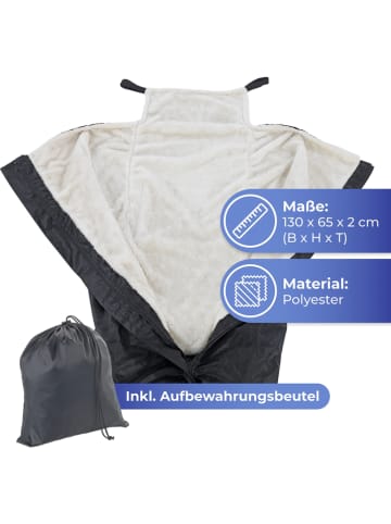 Rollstuhl-Wärmesack in Schwarz/ Weiß - (L)130 cm