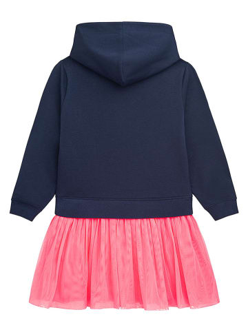 Jurk "Matida" donkerblauw/lichtroze