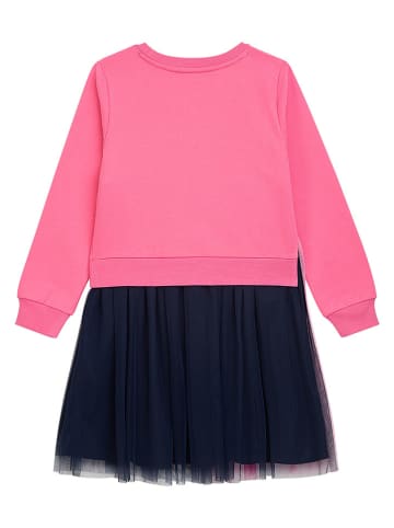 Jurk "Felia" lichtroze/donkerblauw