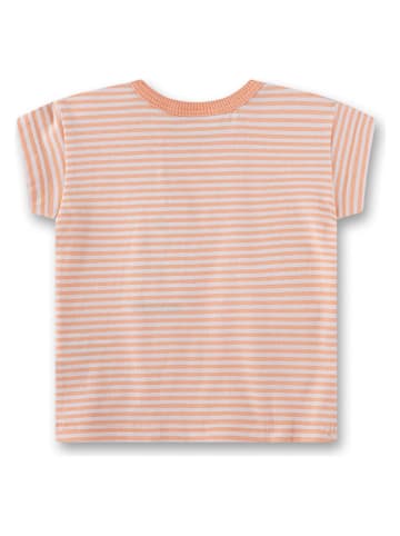 Shirt in Orange/ Weiß