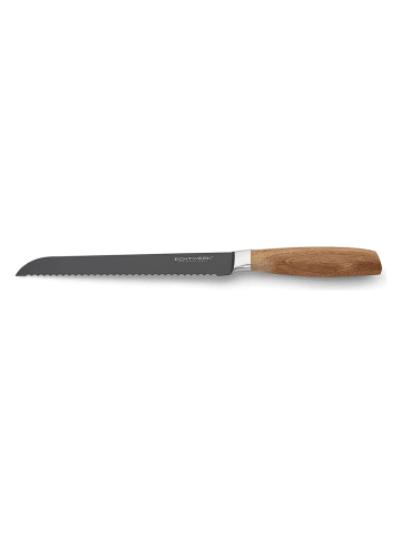 Nóż "Classic Black" w kolorze jasnobrązowo-czarnym do chleba - dł. 34 cm