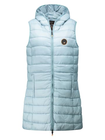 Doorgestikte bodywarmer "Vatikamap" lichtblauw