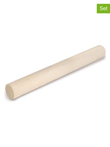 Wałki (2 szt.) w kolorze beżowym do makaronu - dł. 35 cm