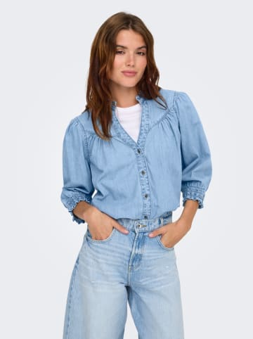 Jeans-Bluse in Hellblau