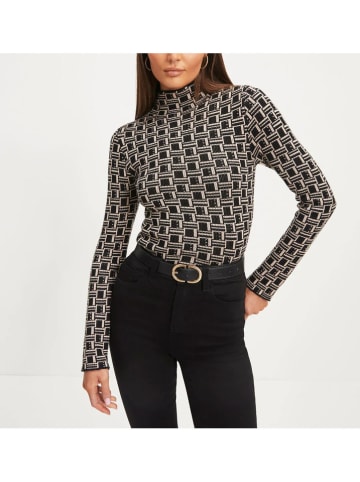 Longsleeve in Schwarz/ Creme