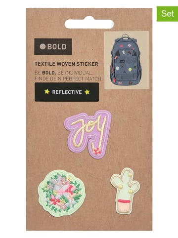 Textil-Sticker "Joy" in Lila/ Grün