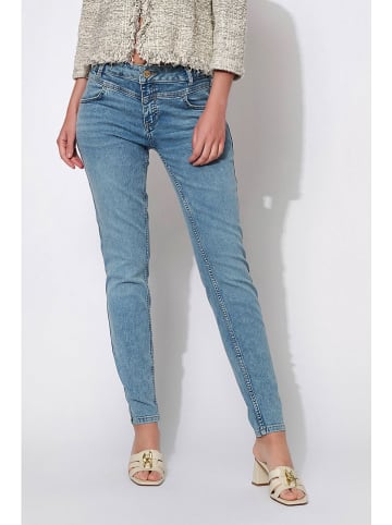 Dżinsy - Skinny fit - w kolorze błękitnym