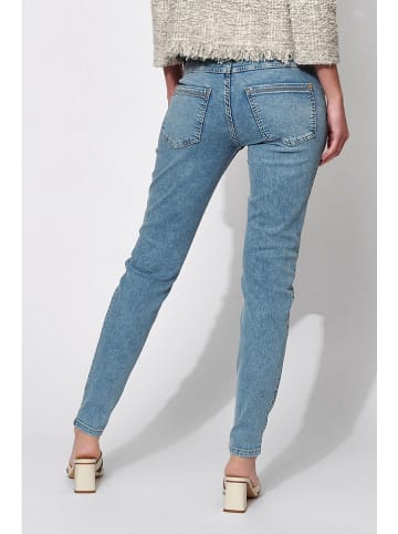 Dżinsy - Skinny fit - w kolorze błękitnym