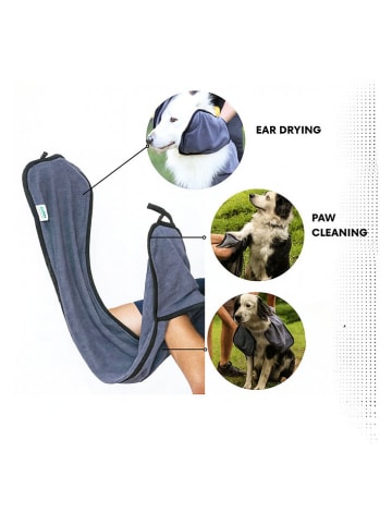 Hundetuch in Grau - (L)100 x (B)20 cm