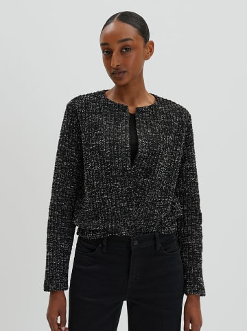 Cardigan "Ulaya" in Schwarz/ Silber
