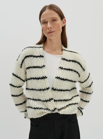 Cardigan "Talvia" in Beige/ Schwarz