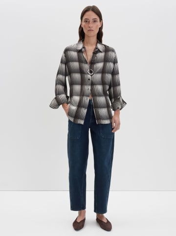 Blouse "Zebecca" zwart/wit