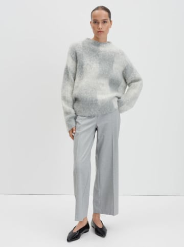 Pullover "Teonie" in Hellgrau/ Weiß
