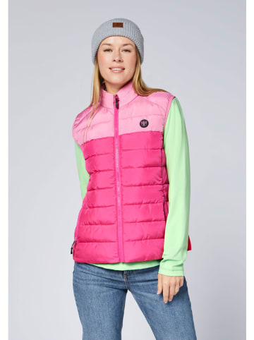 Doorgestikte bodywarmer roze