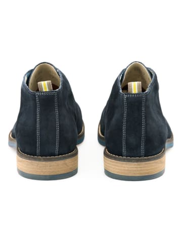 Leren veterschoenen donkerblauw