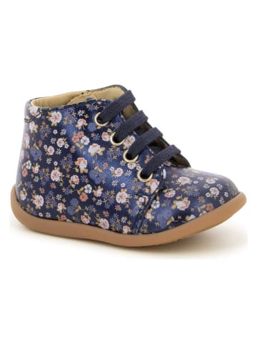 Leder-Boots in Dunkelblau