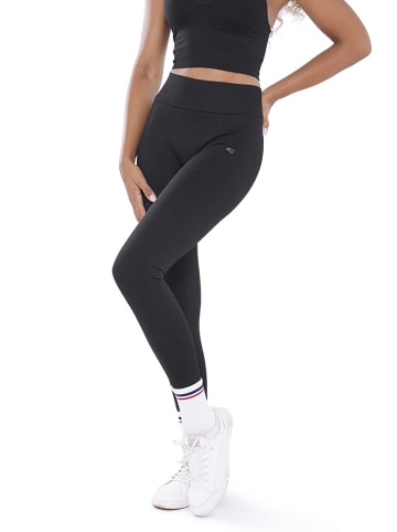 Legginsy sportowe "Evelin" w kolorze czarnym