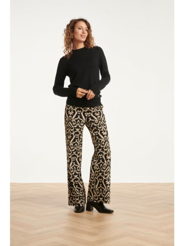 Hose in Schwarz/ Beige