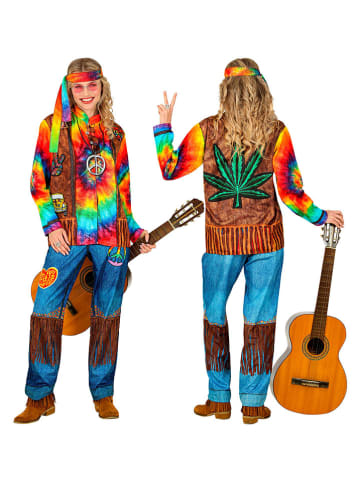 3-delige kostuum "Hippie" meerkleurig