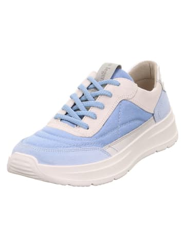 Leder-Sneakers "Sprinter" in Creme/ Hellblau