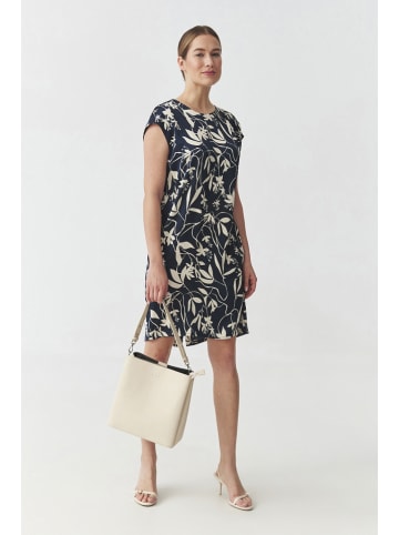 Kleid in Dunkelblau/ Weiß