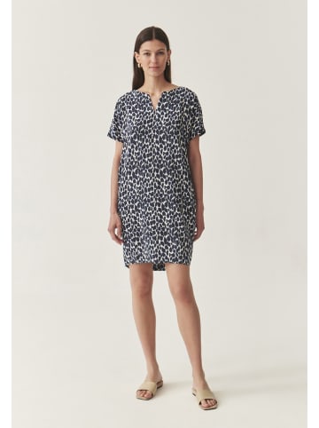 Jurk wit/donkerblauw