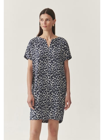Jurk wit/donkerblauw