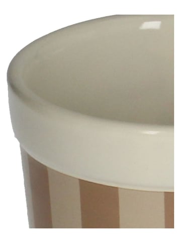 Doniczka "Yoghurt" w kolorze jasnobrązowo-beżowym - wys. 10,4 x Ø 9,7 cm