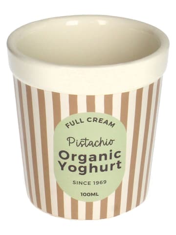 Blumentopf ''Yoghurt'' in Beige/ Creme - (H)10,4 x Ø 9,7 cm