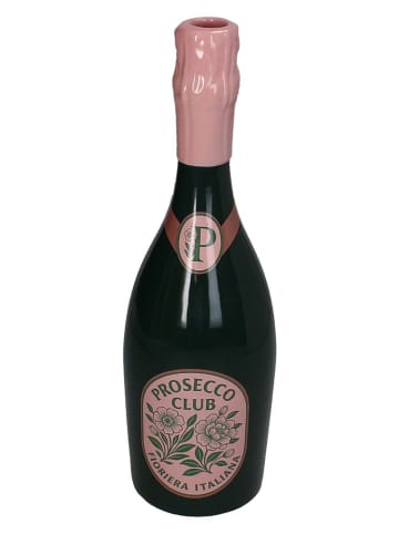 Wazon "Prosecco" w kolorze czarno-jasnoróżowym - wys. 32 x Ø 9,8 cm