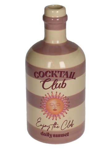 Wazon "Cocktail" w kolorze beżowo-fioletowym - wys. 21 x Ø 9,5 cm