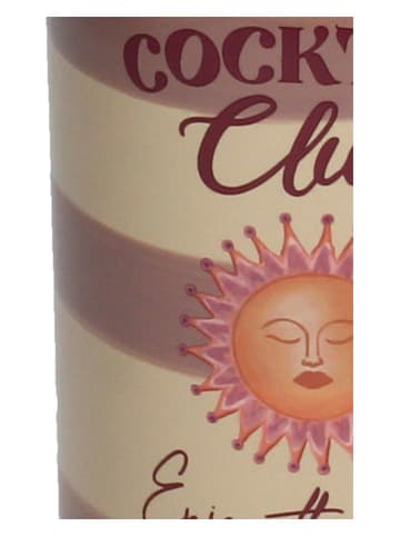 Wazon "Cocktail" w kolorze beżowo-fioletowym - wys. 21 x Ø 9,5 cm
