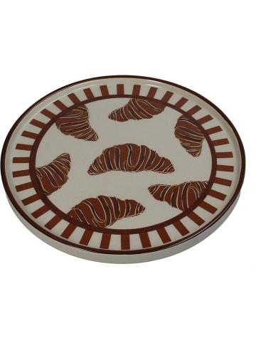 Talerz obiadowy "Croissant" w kolorze beżowo-jasnobrązowym - Ø 25,5 cm