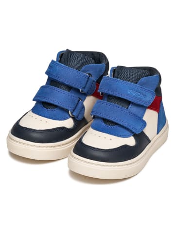 Leder-Sneakers "Nashik" in Weiß/ Dunkelblau