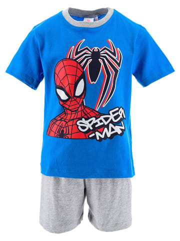 Pyjama "Spiderman" in Blau/ Grau