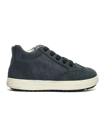 Leder-Sneakers "Barth 19" in Dunkelblau