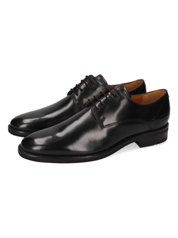 Leder-Schnürschuhe "Clint 1" in Schwarz