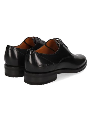 Leder-Schnürschuhe "Clint 1" in Schwarz