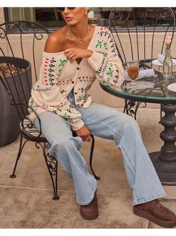 Cardigan in Creme/ Bunt
