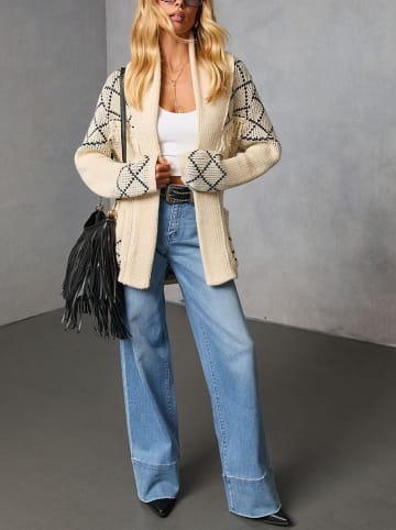 Vest crème/zwart